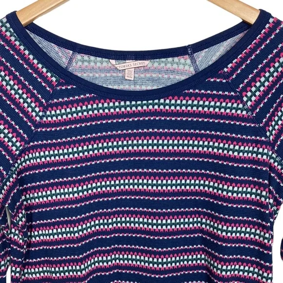 NEW Victoria's Secret Blue 2 Piece Knit  Pajama Set - Picture 4 of 16